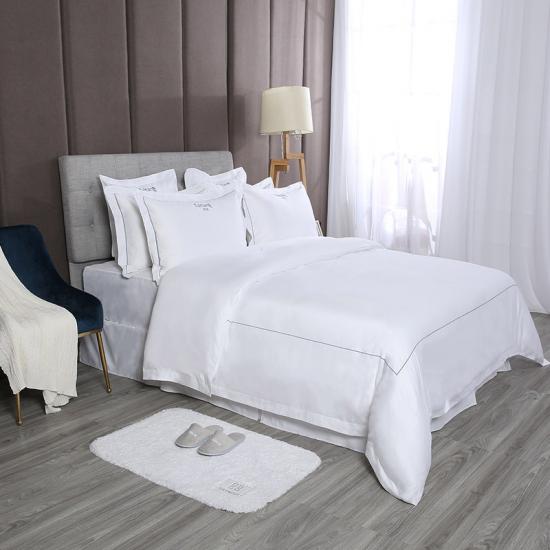 Conjunto de cama de hotel 100% algodão personalizado