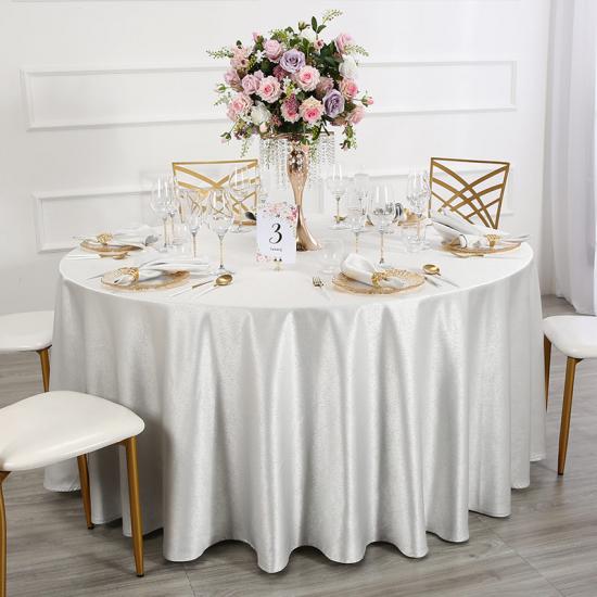 Polyester Fabric Table Cloths for Banquet Buffet Wedding Party and Dining