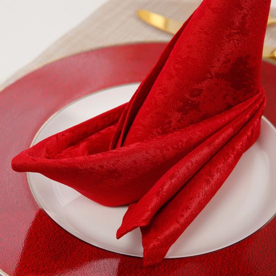 Guardanapo de mesa dobrável vermelho impermeável