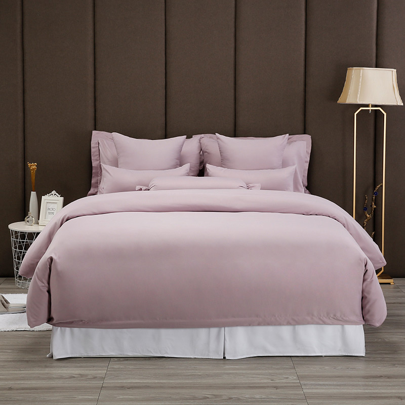 Roupa de cama rosa luxuosa para AirBnB